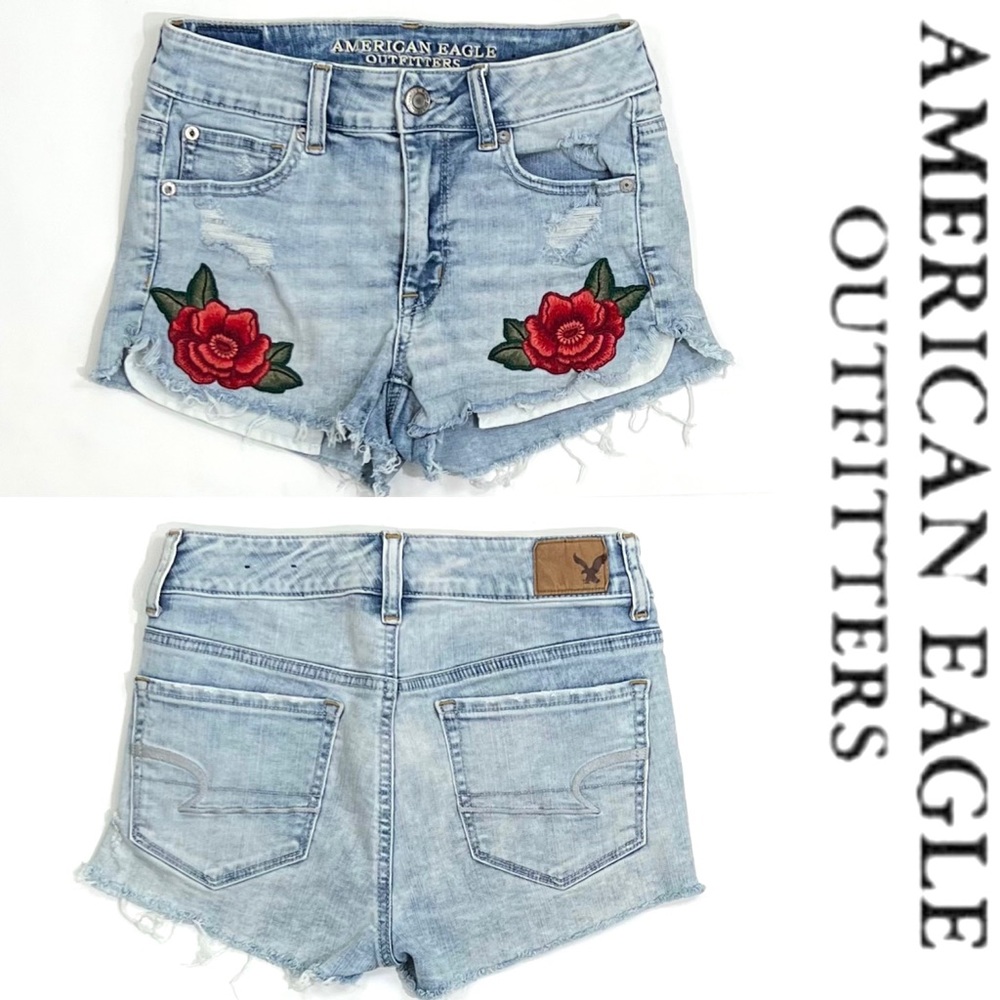 American Eagle Women’s High waisted Denim Shorts
